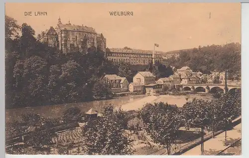 (106272) AK Weilburg a.d. Lahn, Blick zum Schloss, 1905
