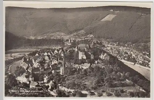 (106258) Foto AK Dilsberg m. Neckarsteinach, Flugzeugaufnahme 1930er