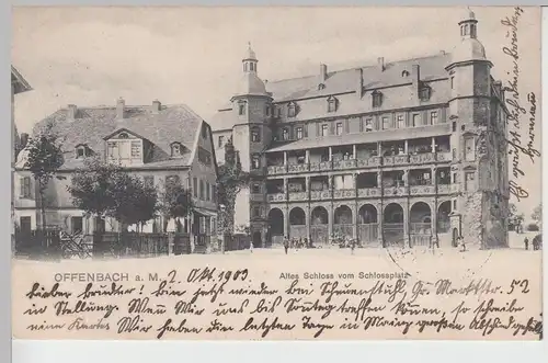 (106245) AK Offenbach a.M., Altes Schloss vom Schlossplatz 1903
