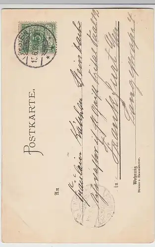 (105944) Künstler AK A. Hartmann, Eppstein, Hessen, Burg, Talkirche 1899