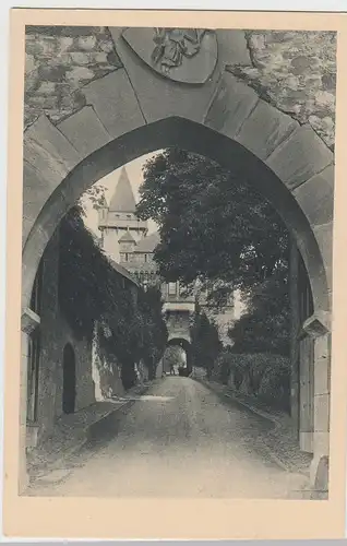 (105910) AK Schloss Braunfels, Eingang zum Burgweg, vor 1945