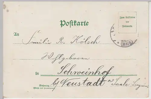 (104644) AK Offenbach a.M., Turnhalle des Turnvereins, Litho 1901