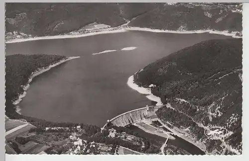 (104422) Foto AK Edersee m. Sperrmauer, Luftbild, nach 1945