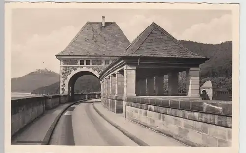 (104418) Foto AK Edersee, Auf der Sperrmauer, vor 1945