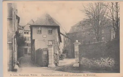 (101457) AK Wetzlar, Deutschherrenhof mit Lottehaus 1921