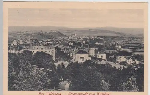 (101365) AK Bad Wildungen, Blick vom Waldhaus 1916