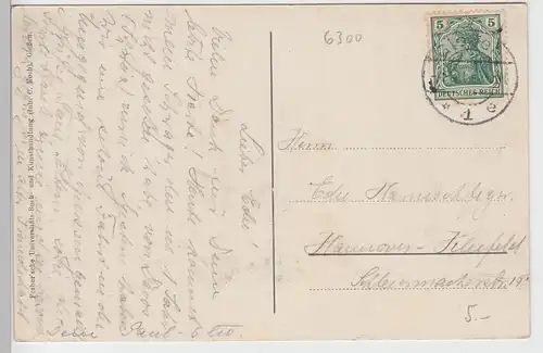 (101324) AK Gießen, Altes Schloss, Kaserne 1910er