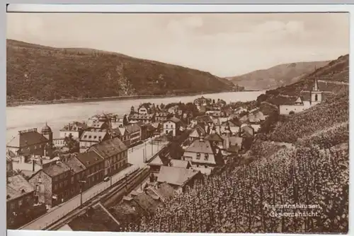 (10096) Foto AK Assmannshausen, Gesamtansicht 1920er