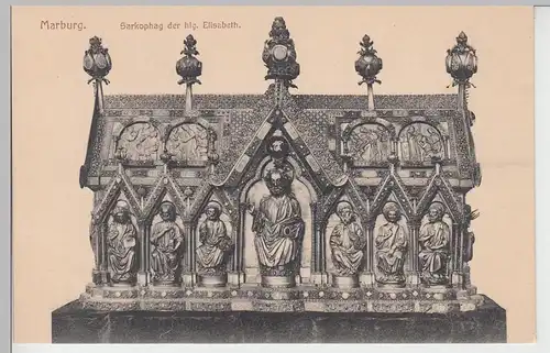 (100795) AK Marburg, Sarkophag der heiligen Elisabeth, vor 1945