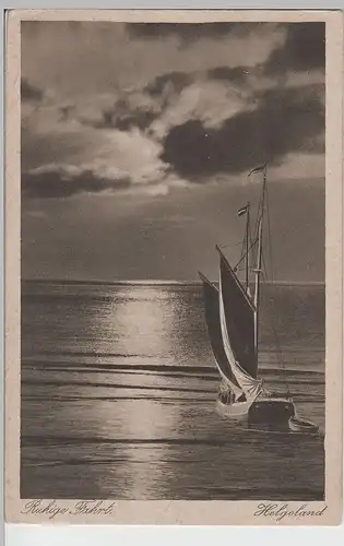(69786) AK Helgoland, Segelboot, vor 1945