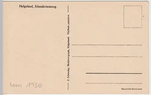 (61994) AK Helgoland, Abendstimmung vor 1945