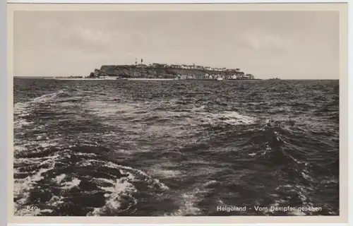 (3990) Foto AK Helgoland, Blick vom Dampfer 1935