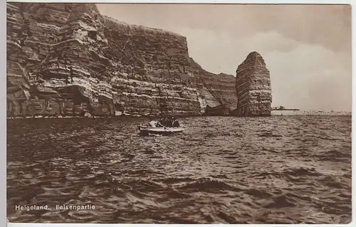 (36142) Foto AK Helgoland, Felsenpartie, vor 1945