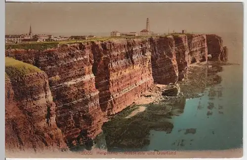 (17281) AK Helgoland, Westküste, Oberland, vor 1945