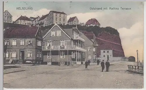 (115018) AK Helgoland, Oststrand, Mathies Terrasse, vor 1945