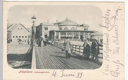 (110569) AK Helgoland, Landungsbrücke, 1899