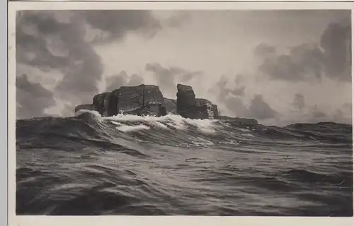 (110200) Foto AK Helgoland bei schwerer See 1929