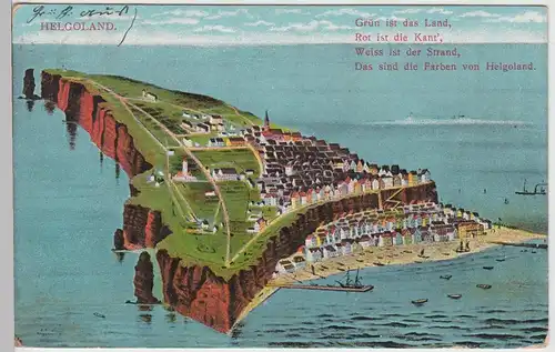 (101817) AK Helgoland, Übersicht, 1910