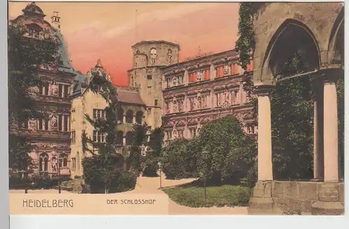 (97265) AK Heidelberg Schloss, Schlosshof 1907