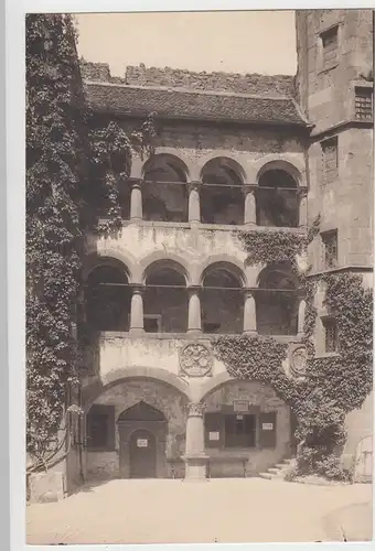 (96071) AK Heidelberg, Schloss, Arkaden im Schlosshof, vor 1945