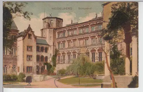 (95236) AK Heidelberg, Schlosshof, 1919