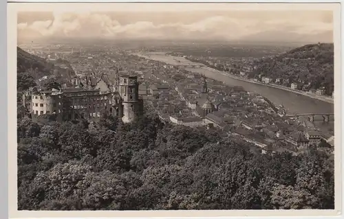 (89932) Foto AK Heidelberg, Blick a. Schloss u. Stadt, 1936