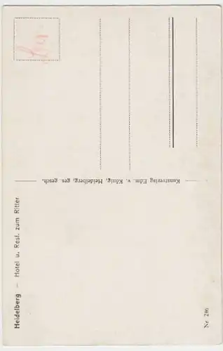 (7009) AK Heidelberg, Hotel zum Ritter, vor 1945