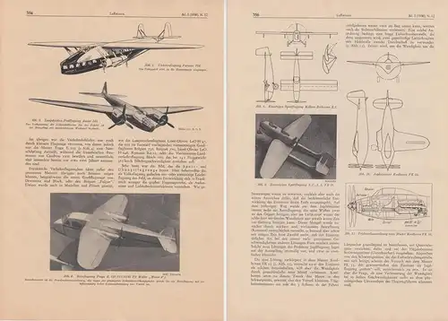 (D508) original Zeitungsartikel "Luftfahrtausstellung Paris 1936", 8 Blatt A4