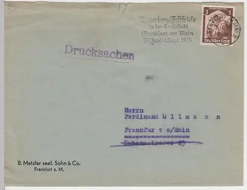 (B1268) Bedarfsbrief DR, Stempel Frankfurt (Main) 1935