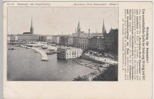 (107713) AK Hamburg, Am Jungfernstieg, Sammelbild Myrrholin Welt Panorama, vor 1