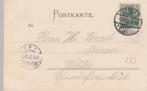 (106943) AK Hamburg, Altona, Rathaus, Kaiser Wilhelm Denkmal 1900