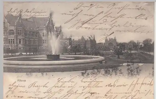 (106941) AK Hamburg, Altona, Museum, Kaiserplatz, Bahnhof 1901