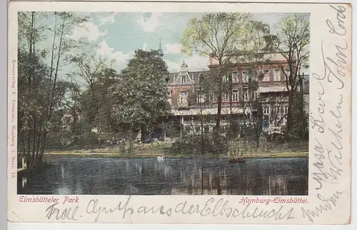 (105514) AK Hamburg Elmsbüttel, Elmsbütteler Park, 1902
