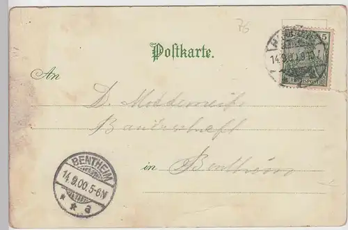 (105511) AK Gruss aus Hamburg, Schiller Denkmal, Schöne Aussicht, Litho 1900