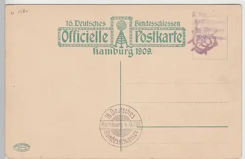 (104865) AK Hamburg, Bundesschießen 1909, Festzug am Millerntor