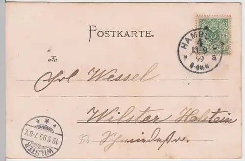 (104189) AK Hamburg, Großer Burstah, 1899