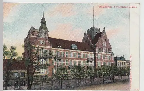 (104184) AK Hamburg, Navigationsschule, 1905