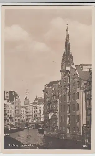 (103791) Foto AK Hamburg, Nikolaifleet 1933