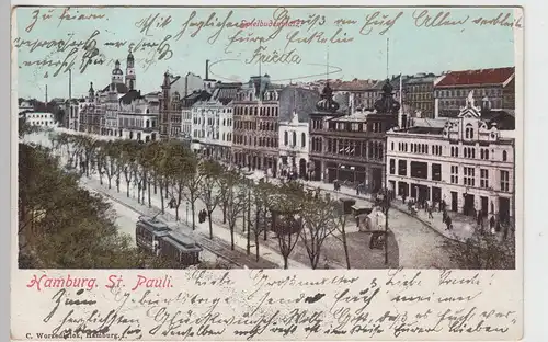 (100023) AK Hamburg, St. Pauli, Spielbudenplatz 1901