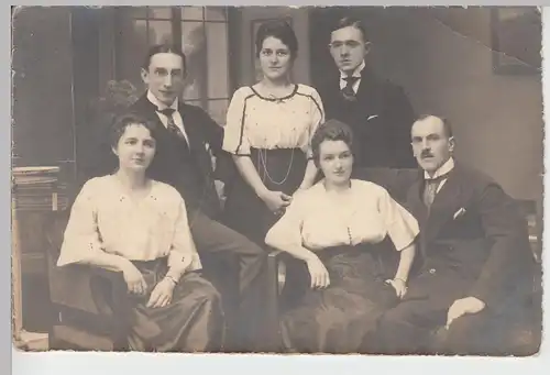 (89652) orig. Foto Gruppenfoto, Familie, Fotograf Zwickau, vor 1945