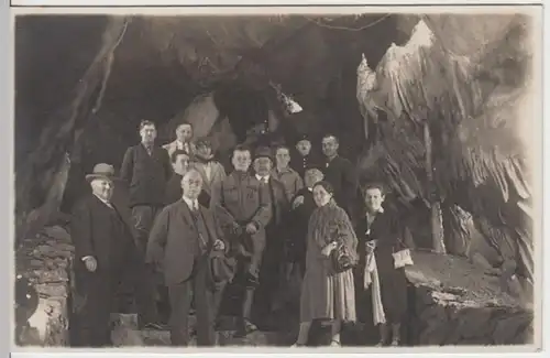 (8566) Foto AK Rübeland, Baumannshöhle, Gruppenfoto 1929