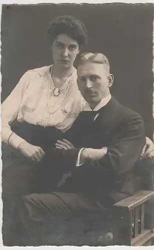 (81272) orig. Foto Geschwister, Onkel Albert u. Tante Gretel, Kiel v.1945