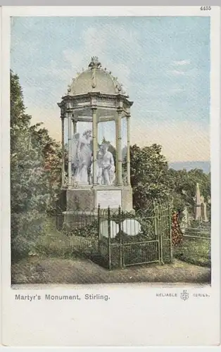 (8297) AK Stirling, Schottland, Märtyrer Monument, vor 1945