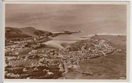 (4640) Foto AK Bude (Cornwall), Luftbild 1920er