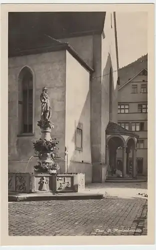 (23593) Foto AK Chur, St. Martinsbrunnen, vor 1945