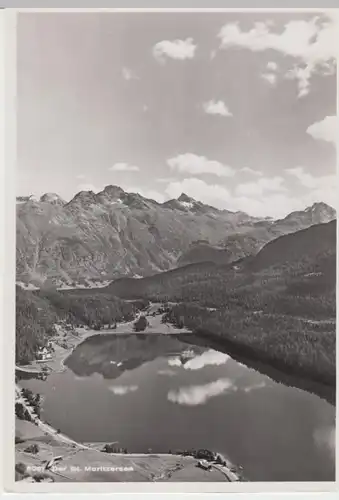 (14279) Foto AK St. Moritz, St. Moritzersee, nach 1945