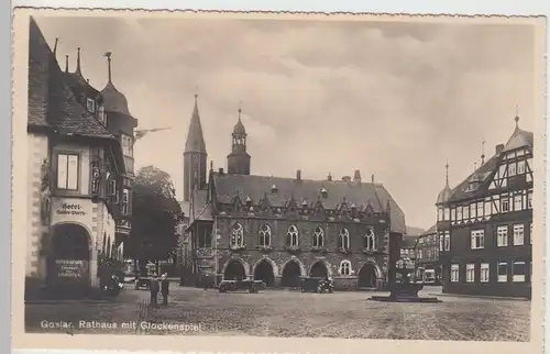 (97179) AK Goslar, Rathaus mit Glockenspiel, 1930-45