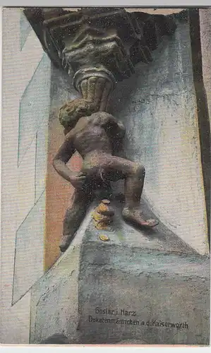 (96106) AK Goslar, Dukatenmännchen, Kaiserworth, vor 1945