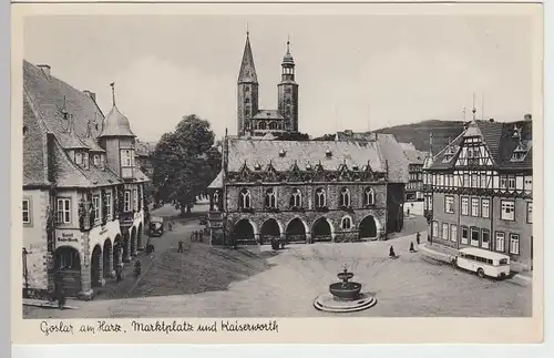 (84854) AK Goslar, Marktplatz und Kaiserworth, vor 1945