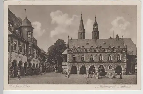 (78134) AK Goslar, Kaiserworth Rathaus, 1927